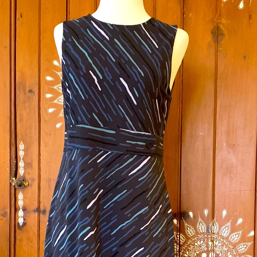 Kenneth Cole knee-length navy dress.